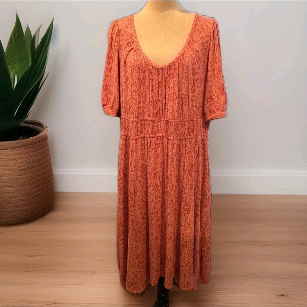 Caslon Terracotta Midi Dress